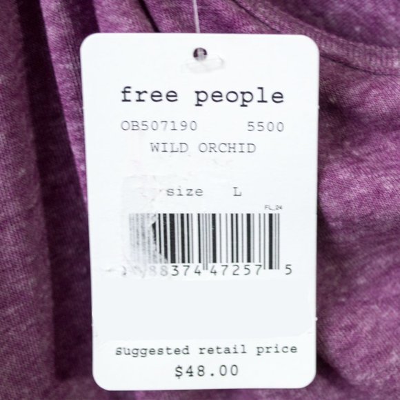 Free People Wild Orchid Cross Back Tank-Top L - Picture 8 of 8